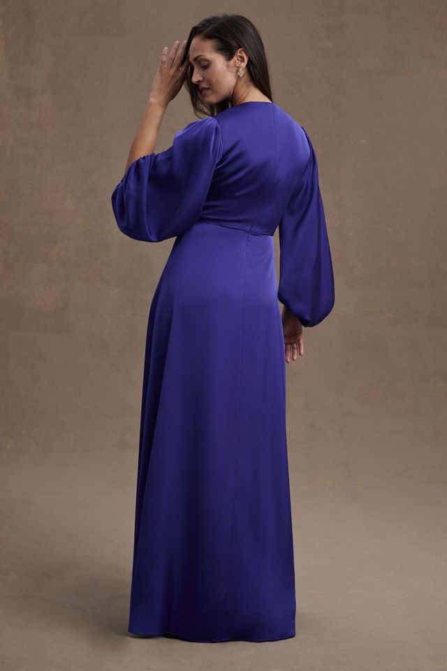 Sachin & Babi Jenny Crescent-Sleeve A-Line Gown #2