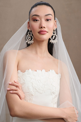 Sachin & Babi Alanna Embroidered Strapless Minidress In White