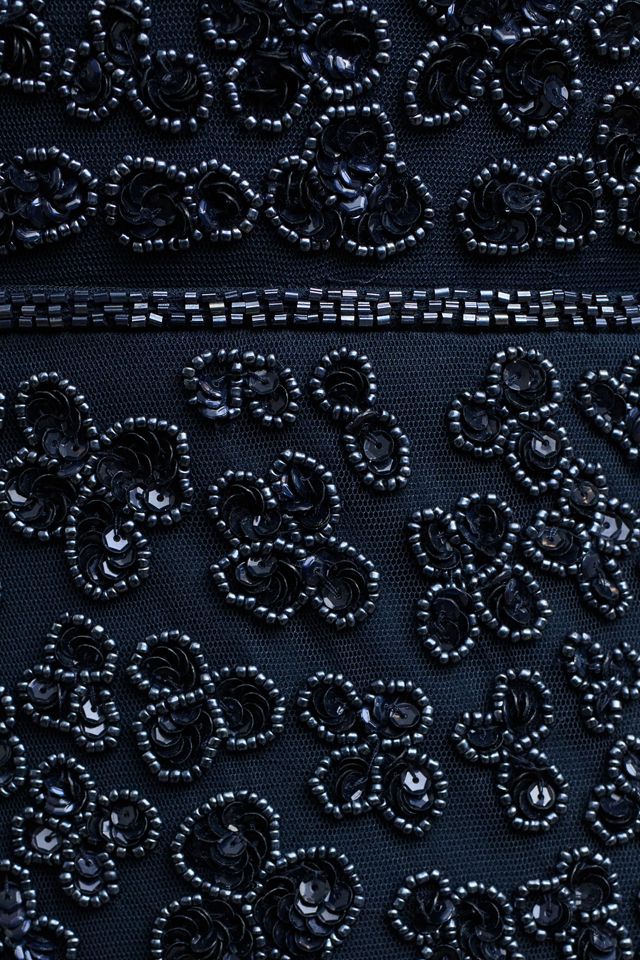 Mac Duggal Maya Beaded Floral Embellished Midi Dress #3