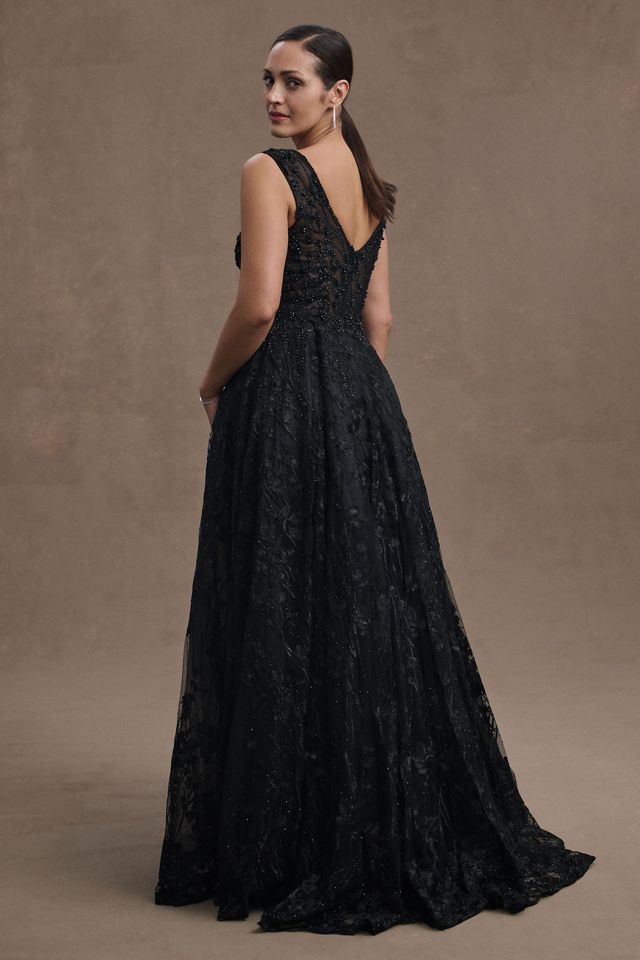 Mac Duggal Gianna V-Neck Beaded A-Line Gown #2