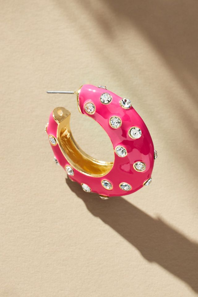 Crystal Bubble Hoop Earrings #1