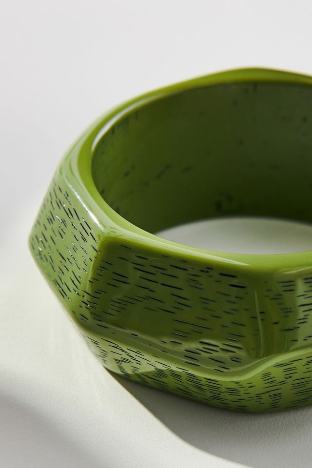 Angled Resin Hoop Bracelet #1