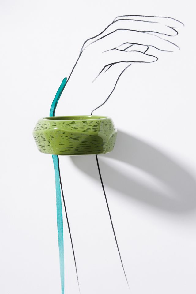 Angled Resin Hoop Bracelet #2