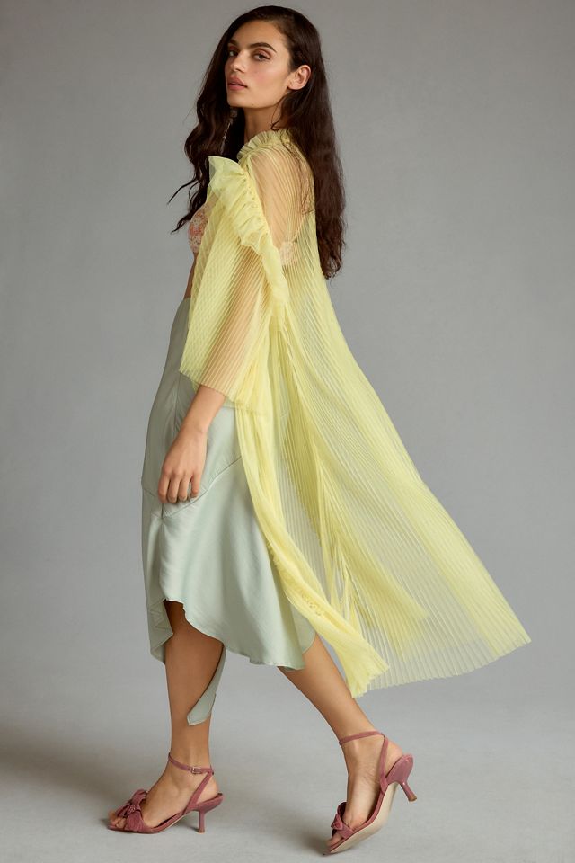 Sheer Pleated Duster #1