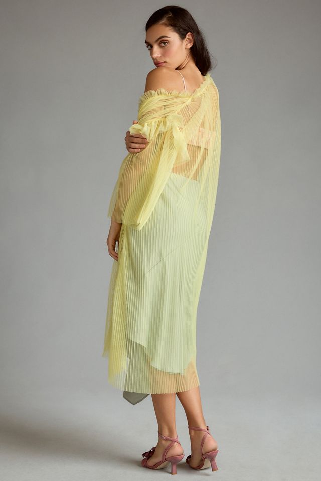 Sheer Pleated Duster #3