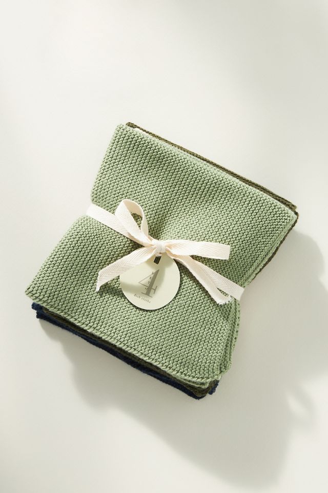 Knitted Dishcloths, Set of 4 #1