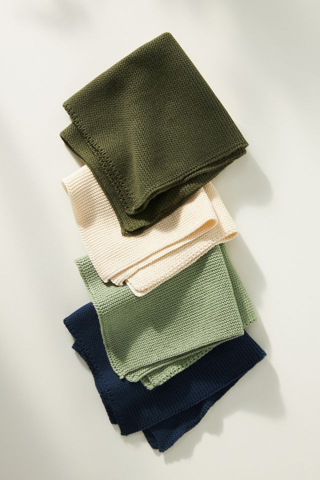 Knitted Dishcloths, Set of 4