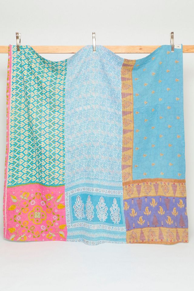 Anchal Queen Vintage Kantha Quilt No. Q220703