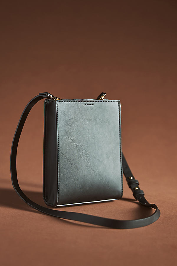 By Anthropologie Faux Leather Crossbody In Black