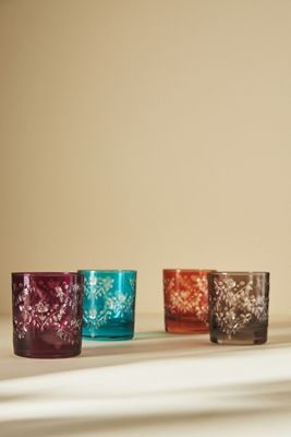 Freya Old Fashioned Glasses, Mixed Set of 4