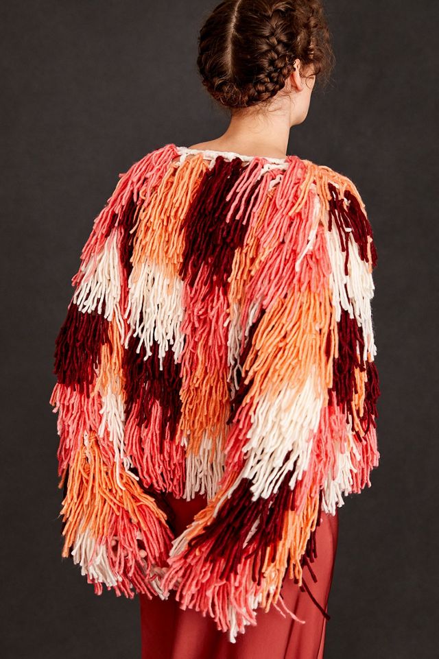 Fringed Colorblock Cardigan #1