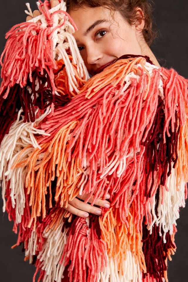Fringed Colorblock Cardigan #2