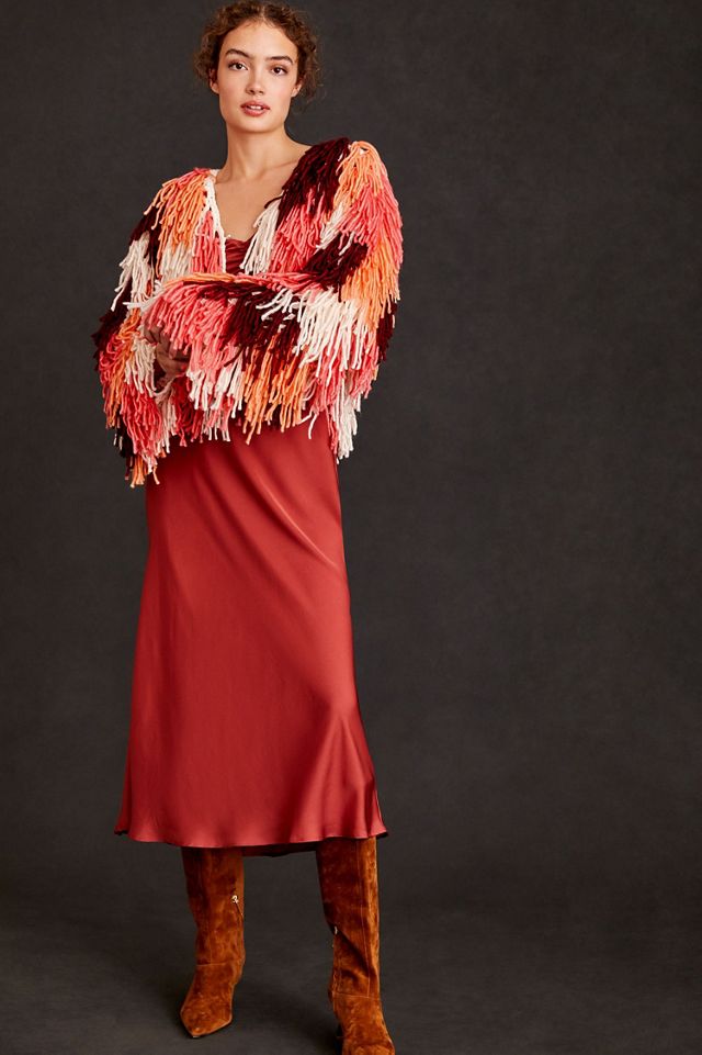 Fringed Colorblock Cardigan #3