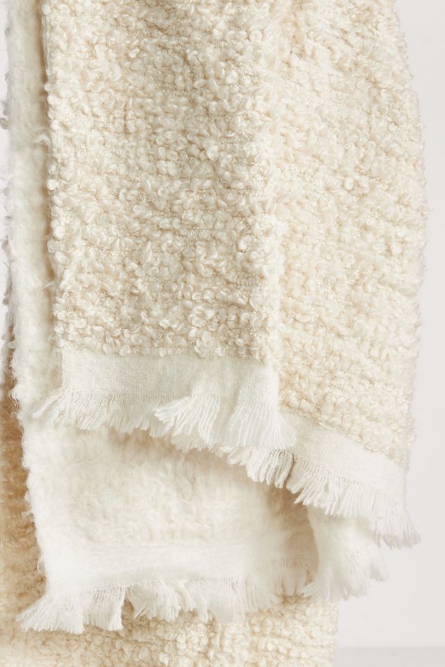 Cloudy Bouclé Throw Blanket #1