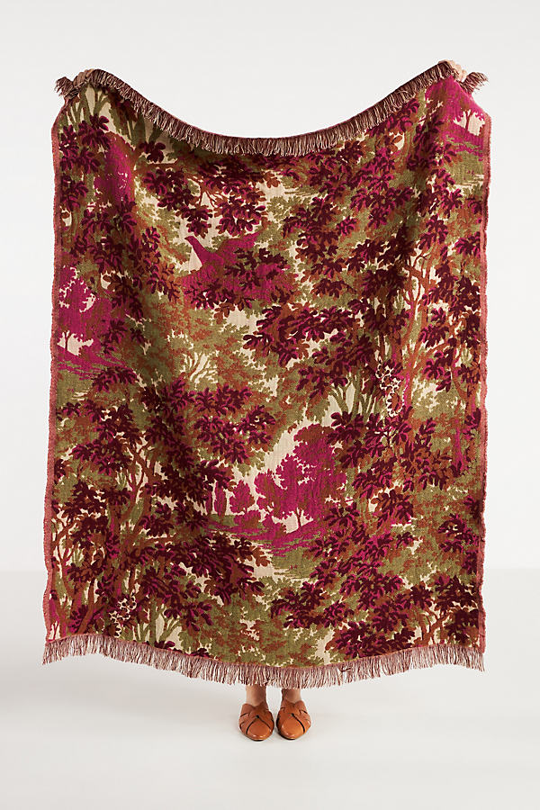 Vienne Embroidered Tassel Throw Blanket