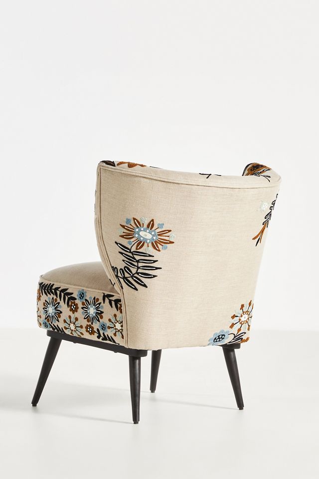 Kaia Embroidered Petite Accent Chair #3
