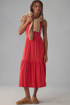 Nation Ltd Penelope Midi Dress In Red | ModeSens