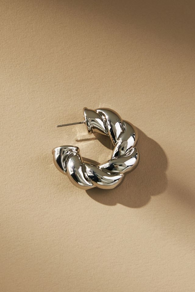 Chunky Twisted Hoop Earrings #1