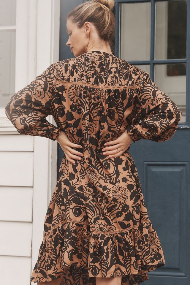 By Anthropologie Pintuck Flouncy Pajama Dress #3