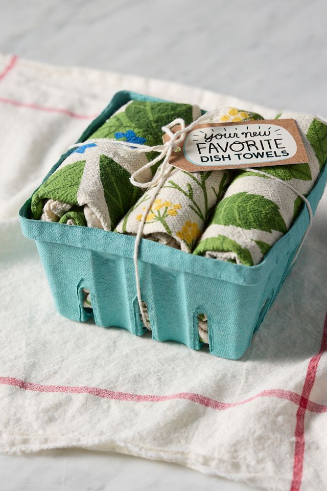 Neighborgoods Tea Towel Set, Herbs #1