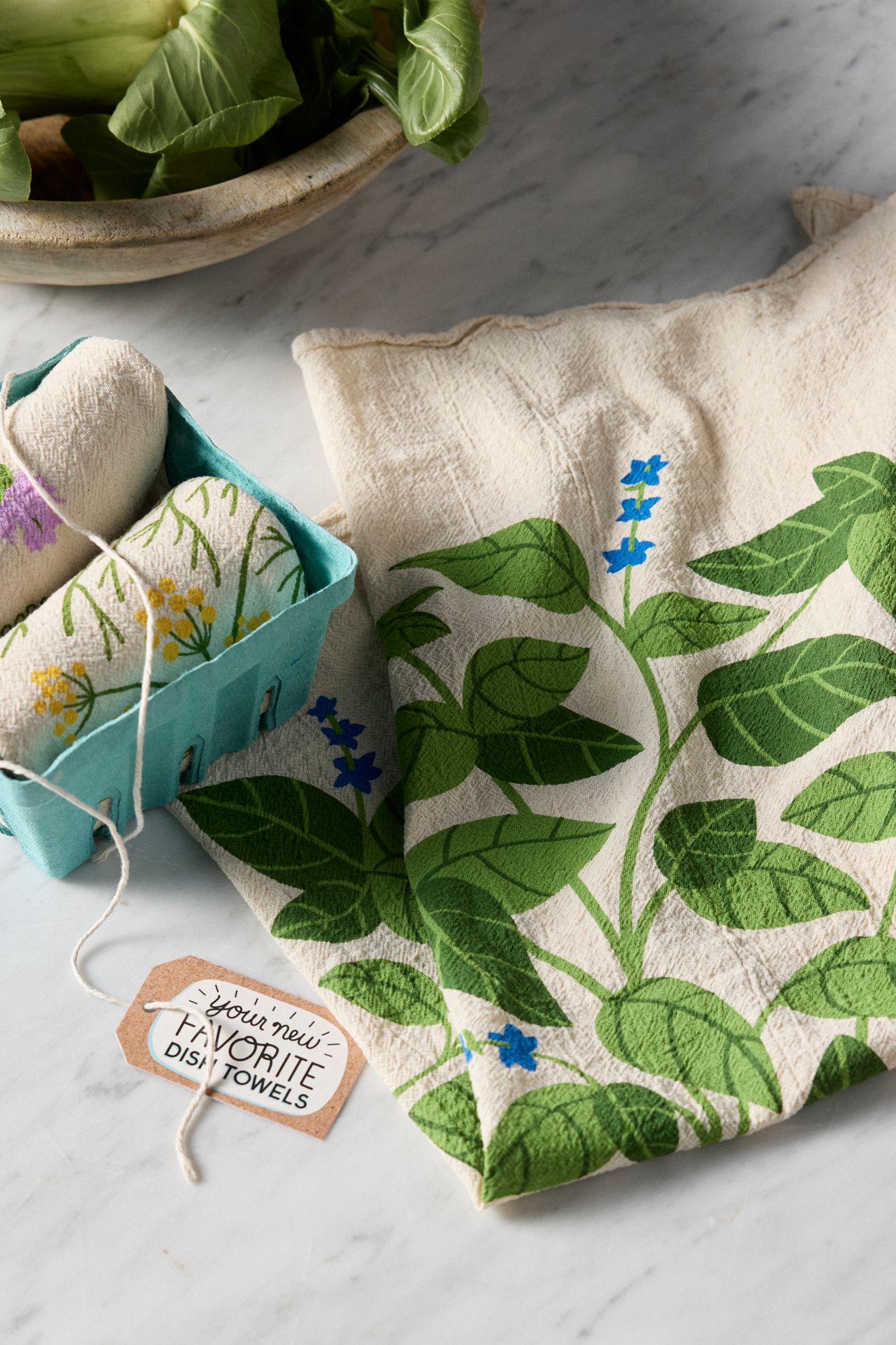 Neighborgoods Tea Towel Set, Herbs - Multi, One Size