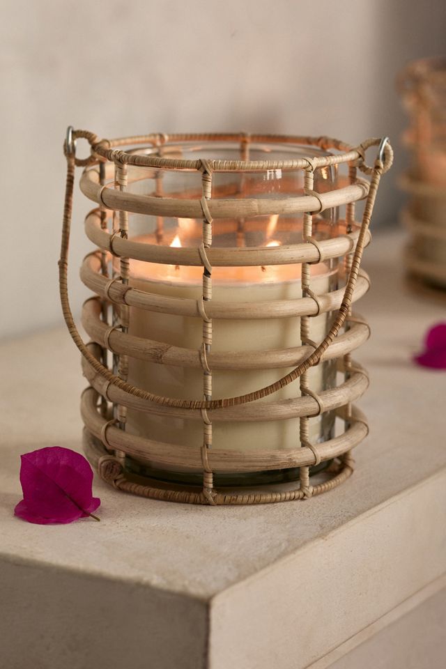 Rattan + Glass Candle, Citronella #1