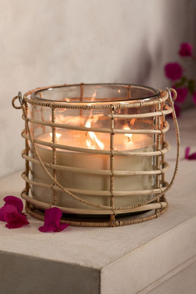 Rattan + Glass Candle, Citronella #2