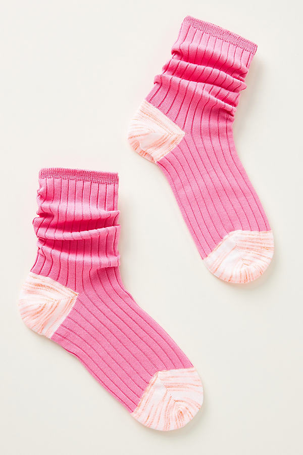 Maria La Rosa Ribbed Socks In Pink