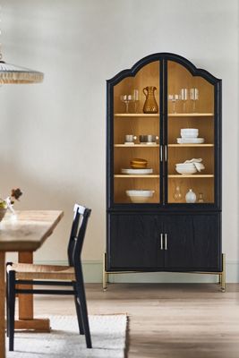 Livia Glass & Wood Storage Hutch