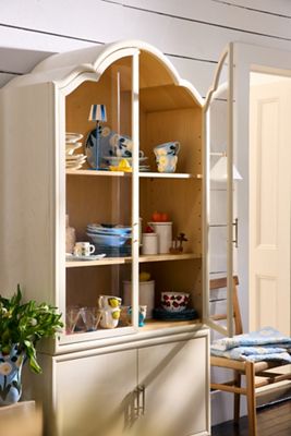 Livia Glass & Wood Storage Hutch