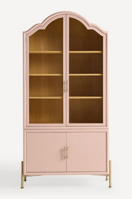 Livia Glass and Wood Storage Hutch