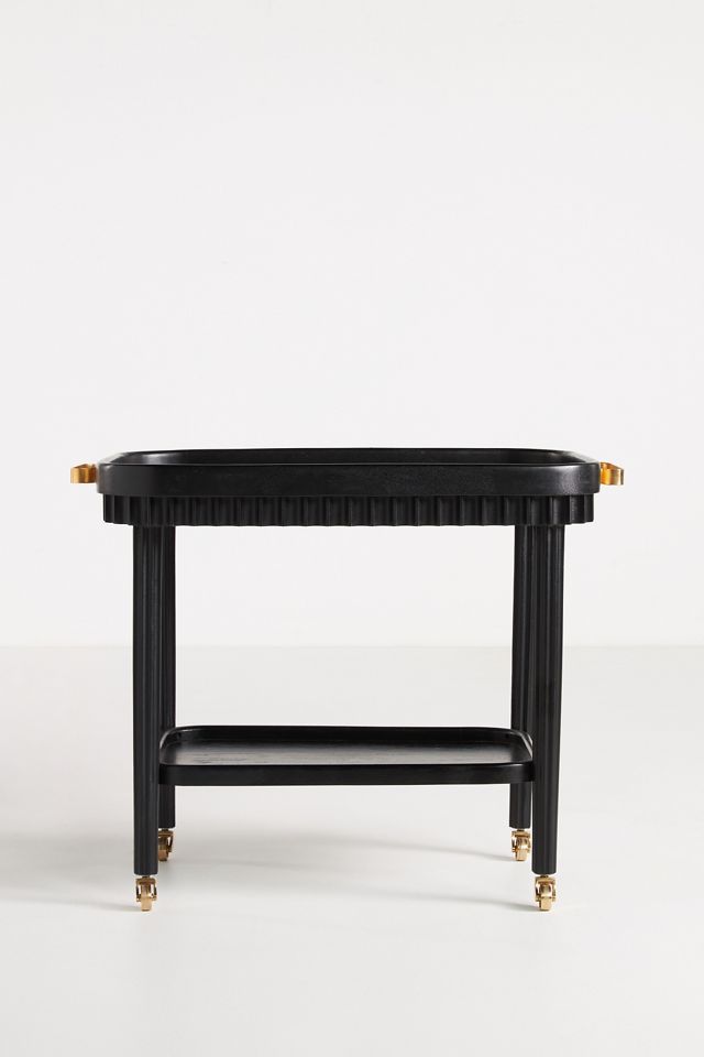 Norma Fluted Oak Bar Cart #1