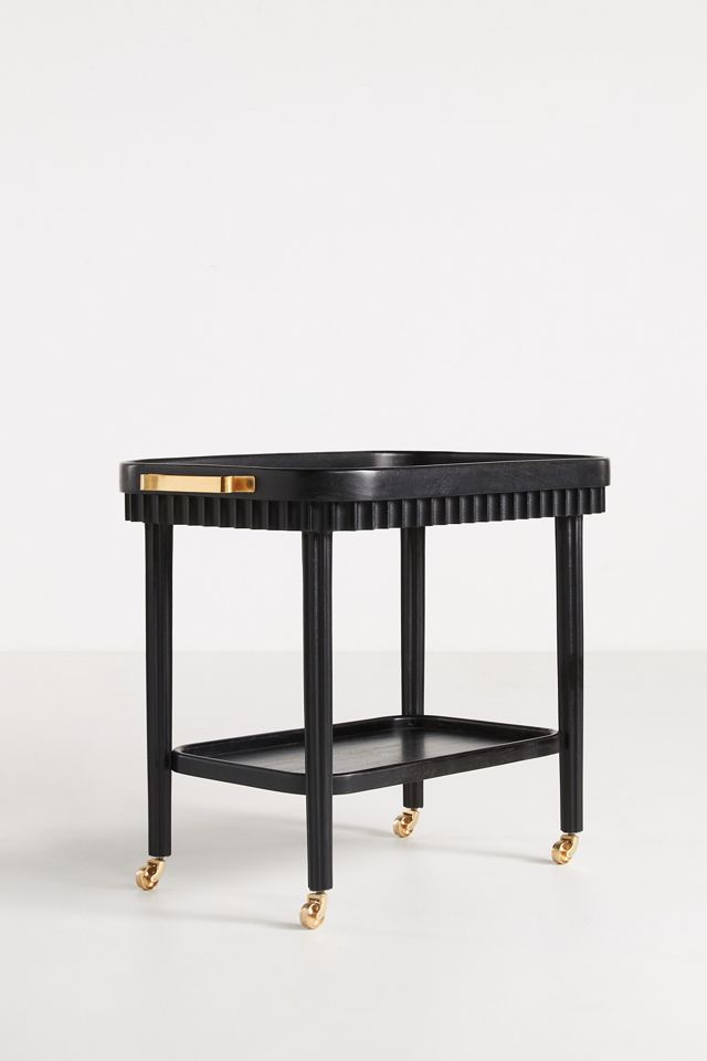 Norma Fluted Oak Bar Cart #2