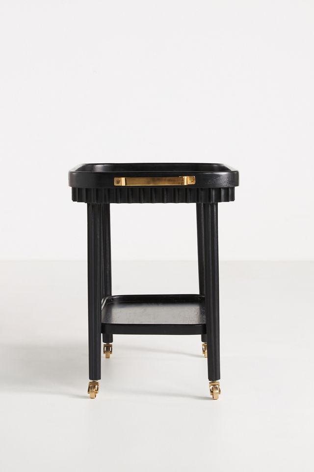 Norma Fluted Oak Bar Cart #3