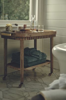 Norma Fluted Oak Bar Cart