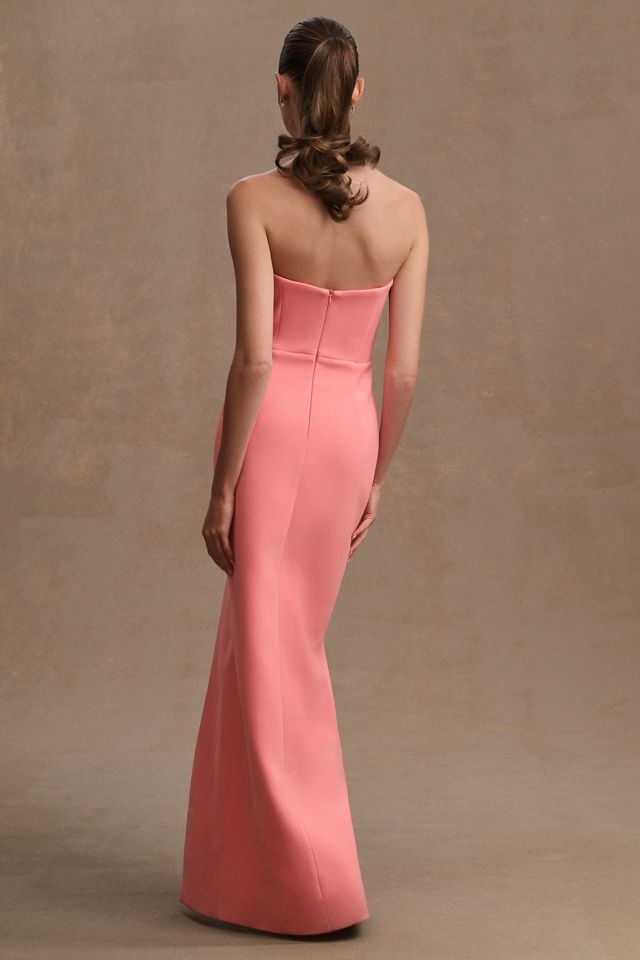 Rebecca Vallance Brittany Strapless Bow Side-Slit Sheath Gown #4