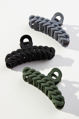 Kitsch Claw Clips, Set Of 3 In Black