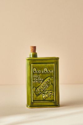 Anthropologie Cucina Olive Oil Cruet By  In Green Size Round
