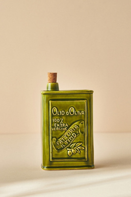 Anthropologie Cucina Olive Oil Cruet By  In Green Size Round