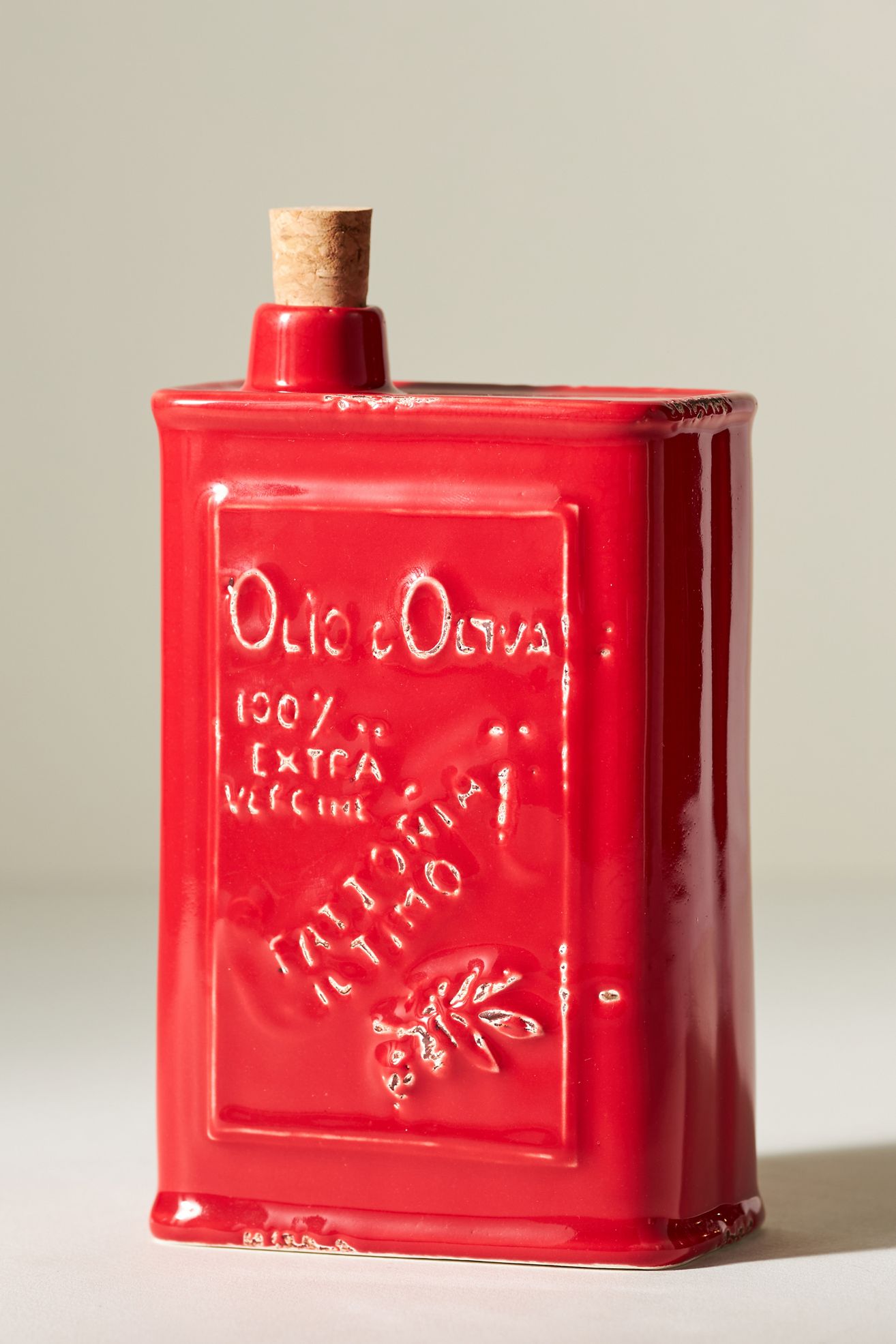 Cucina Stoneware Olive Oil Cruet - Red, One Size