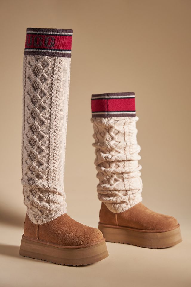 ご購入商品 【UGG】Classic Sweater Letter Tallプラットフォーム - 靴