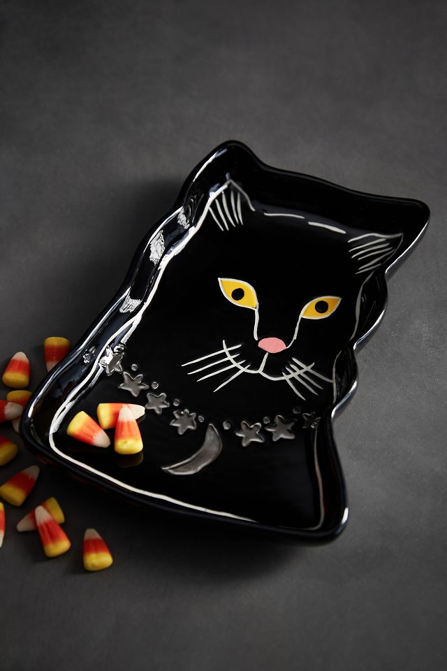 Francesca Kaye for Anthropologie Ceramic Halloween Magic Dessert Plate