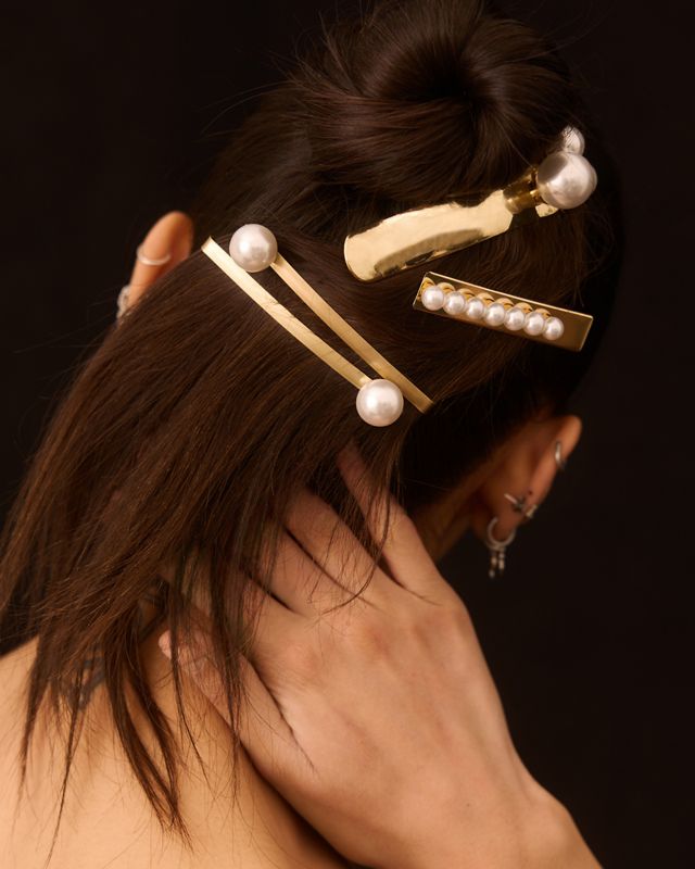 Pearl Hair Clips, Set of 7 #1