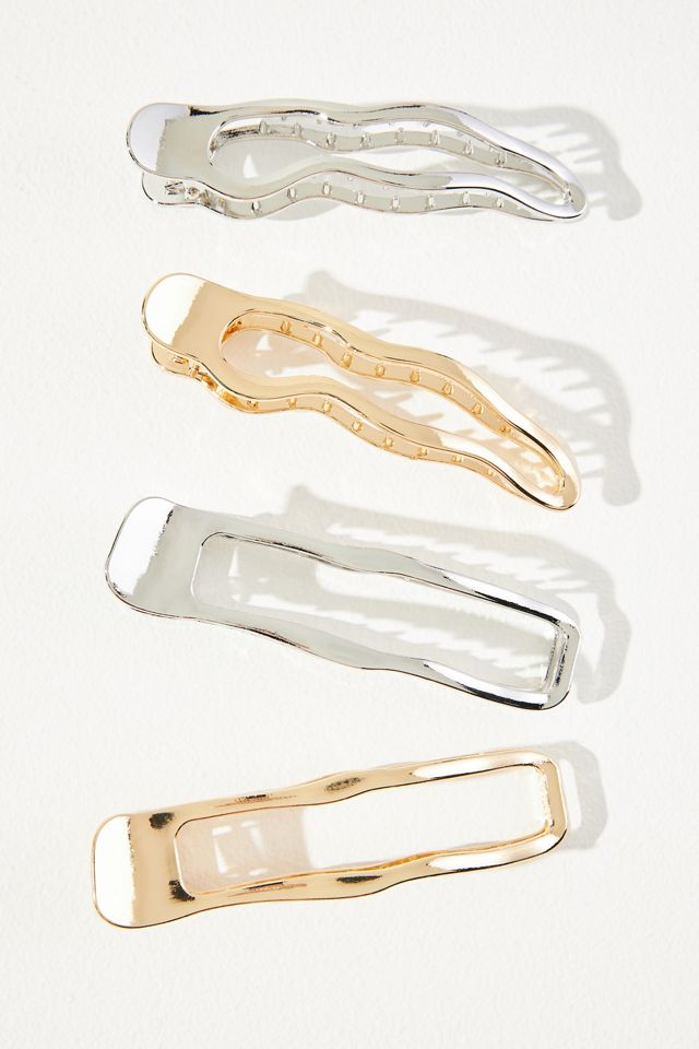Mod Metal Hair Claw Clips, Set of 4 Anthropologie