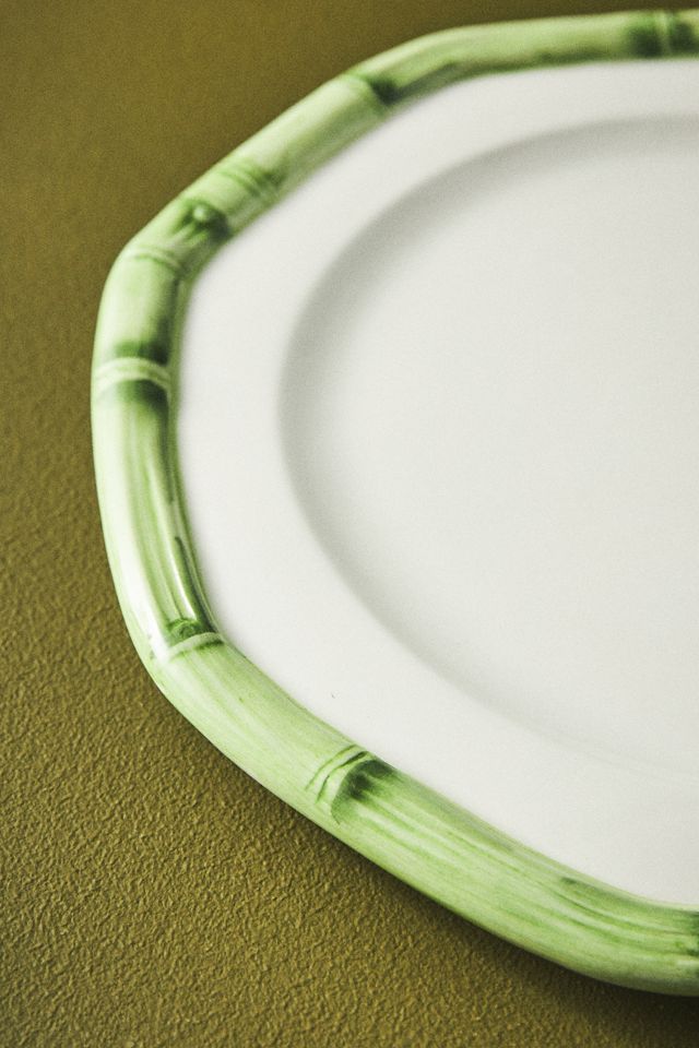 Les Ottomans Handpainted Bamboo Salad Plate #1