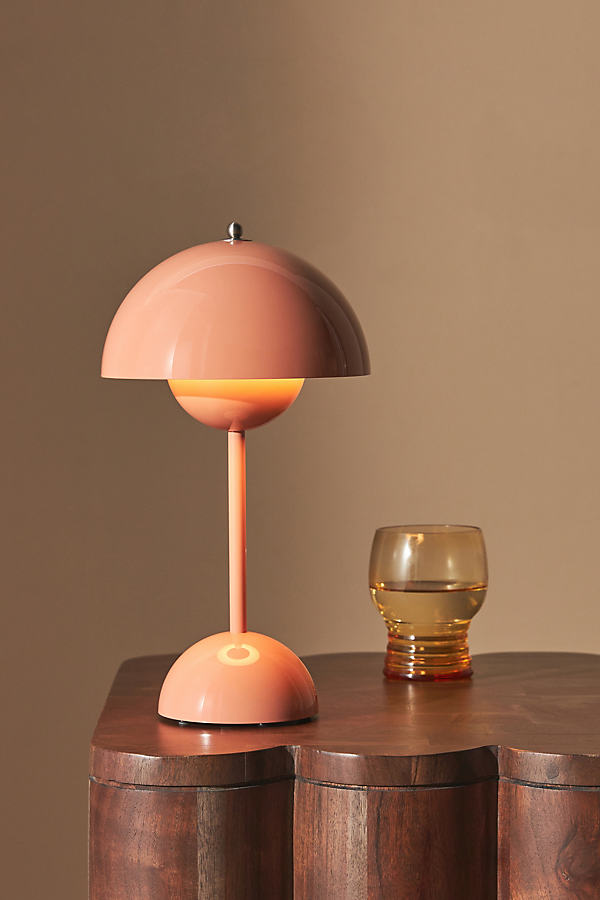 Anthropologie Flowerpot Table Lamp In Pink