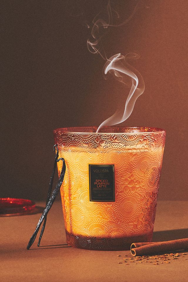 Voluspa Japonica Spiced Pumpkin Latte Hearth Glass Jar Candle #1