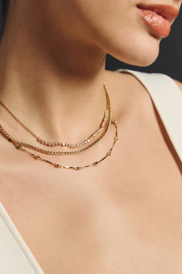 Triple Layer Crystal Necklace #1
