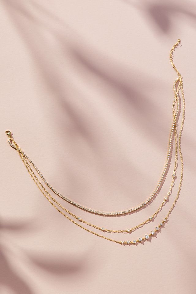 Triple Layer Crystal Necklace #2