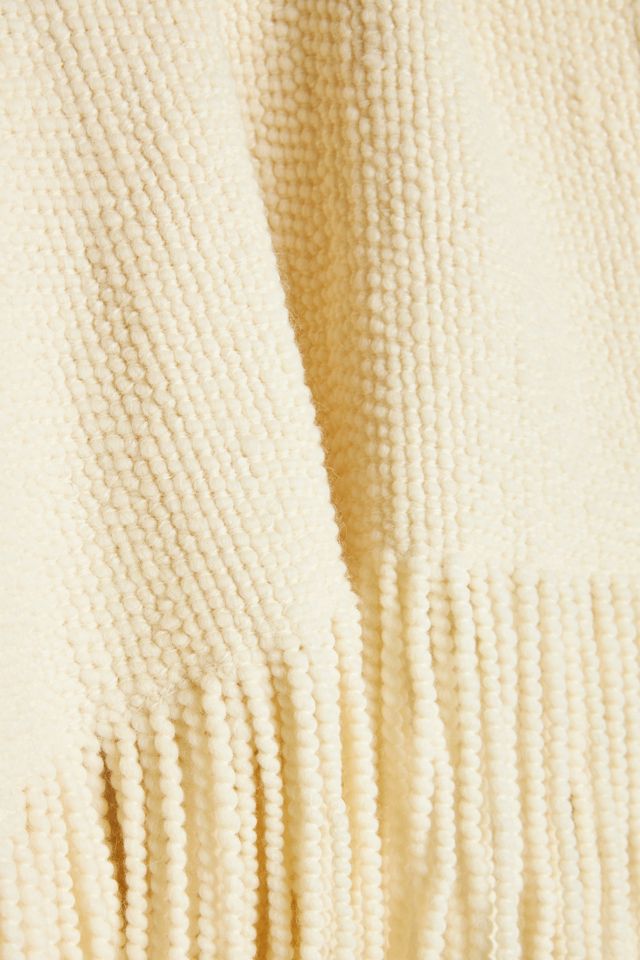 Hand-Woven Lazo Wool Tassel Throw Blanket #1